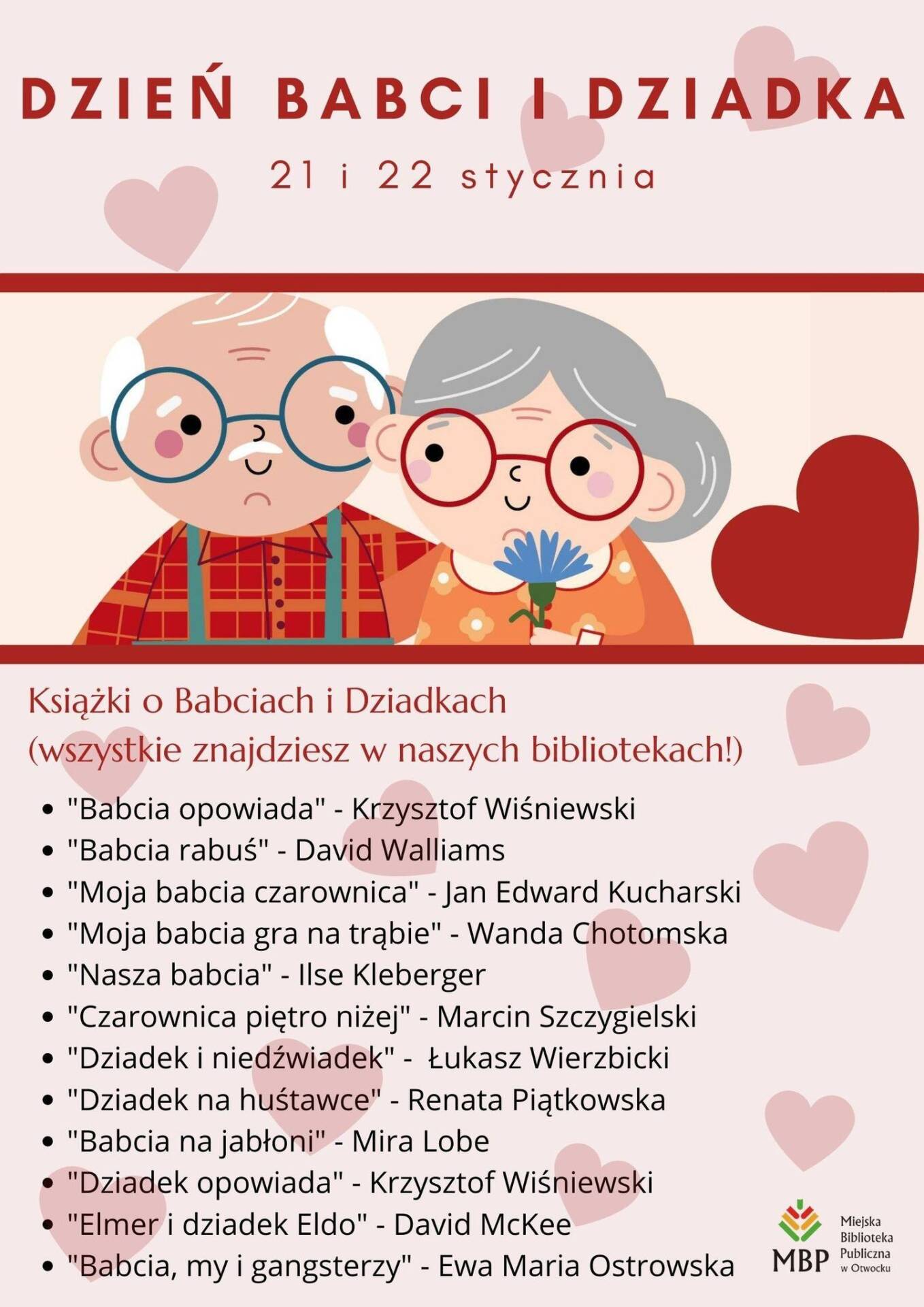 21 STYCZNIA – DZIEŃ BABCI 22 STYCZNIA – DZIEŃ DZIADKA – Biblioteka Otwock